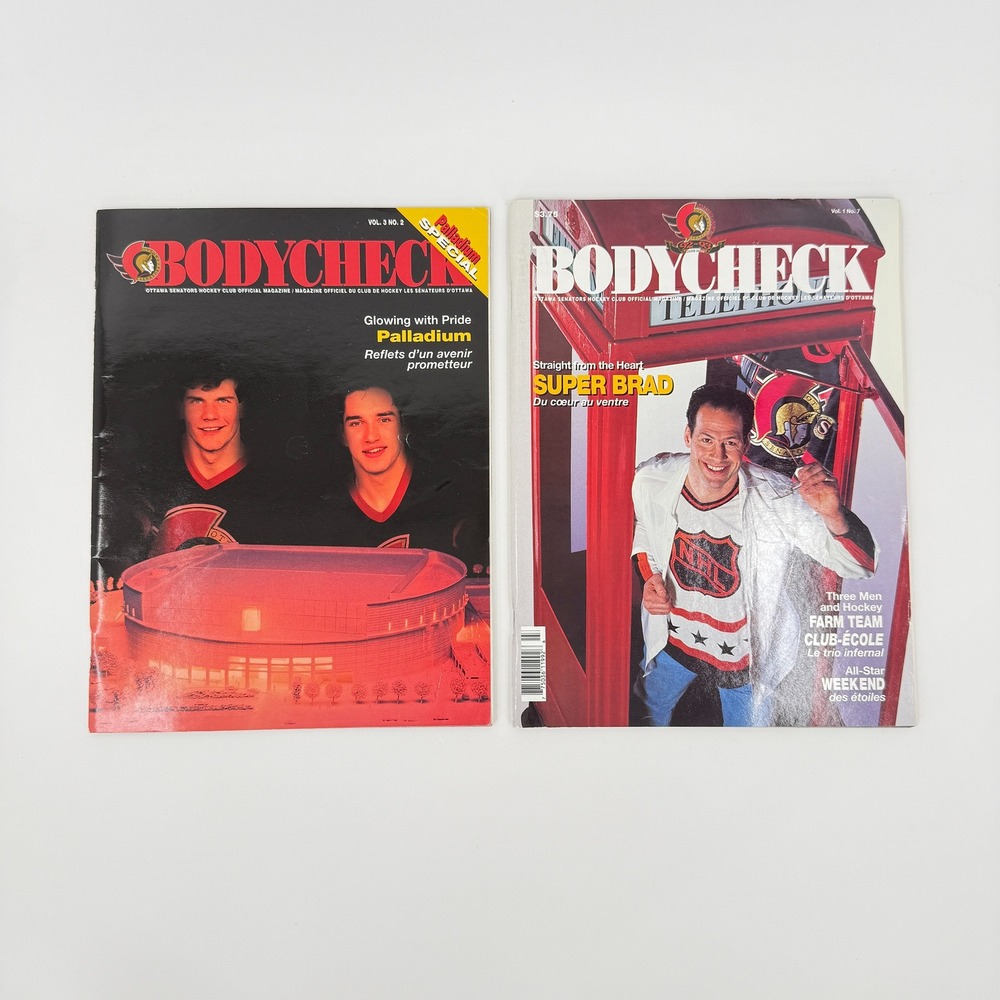 Ottawa Senators Bodycheck Magazine Lot 1993 Brad Marsh Palladium Vintage NHL